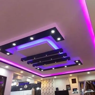 تصميم سقف مع ثريات حديثة الرياض - سواتر ومظلات القاسم الحديثة الرياض 0532228615