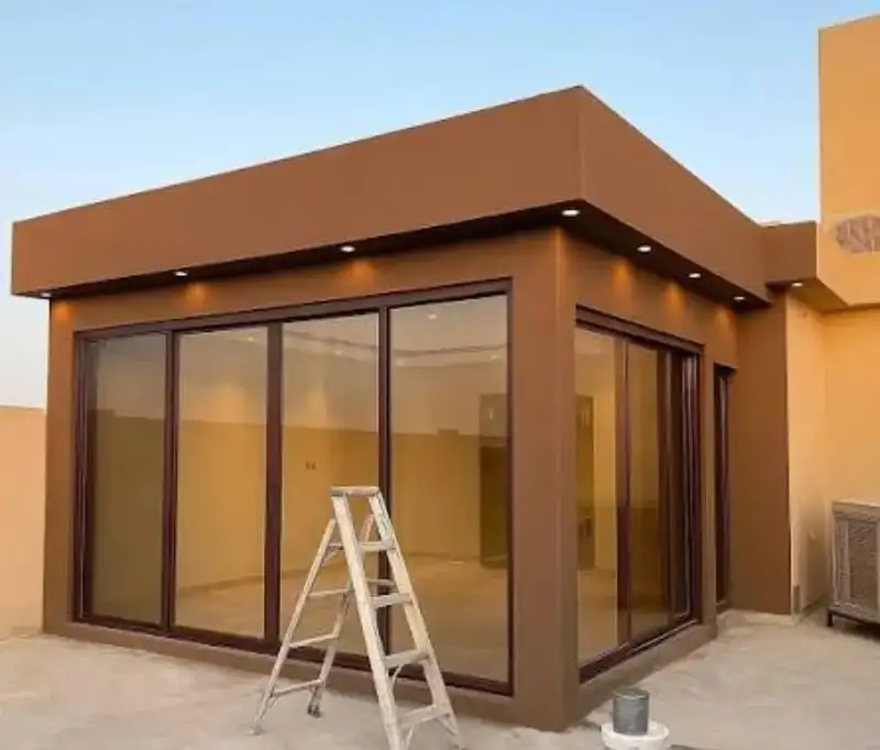 مجالس زجاجية خارجية فاخرة الرياض 0532228615 - مظلات وسواتر القاسم الحديثة - تصميم مجلس زجاجي عصري